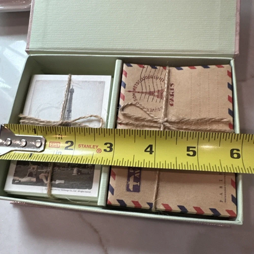 Paris France lot Mini Postcard Set‎ with envelopes small journal postcards map